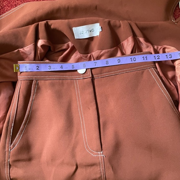 Brown Cropped Jacket and Skirt Set *Needs Love* - Picture 9 of 9